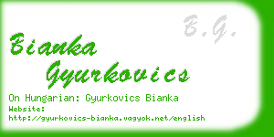 bianka gyurkovics business card